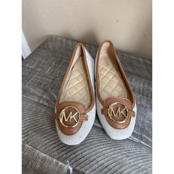 Michael Kors Lillie Canvas and Leather Moccasin Women’s 6.5 M - Picture 1 of 5